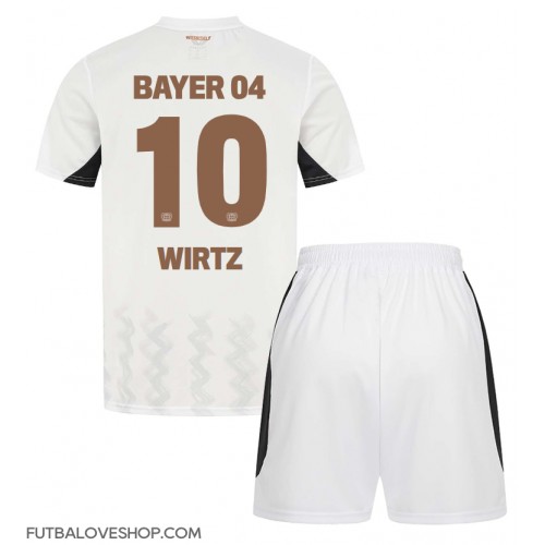 Dres Bayer Leverkusen Florian Wirtz #10 Preč pre deti 2024-25 Krátky Rukáv (+ trenírky)